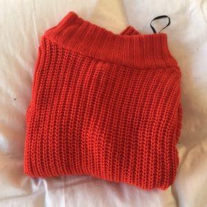 Mock Neck Red Sweater